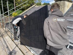 Solar panels on slate roofs in Bristol